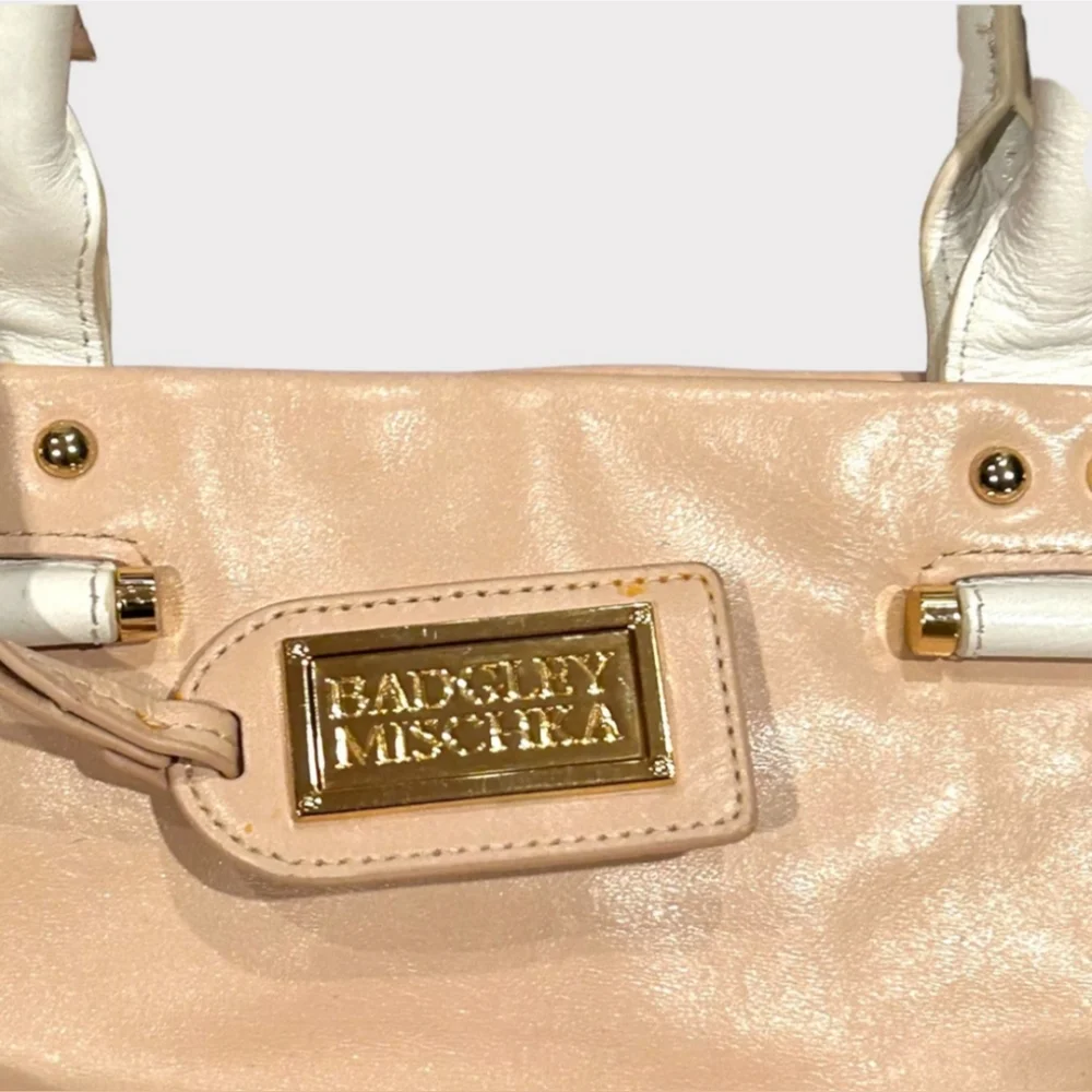 Badgley Mischka pink two- toned handbag - Picture 2 of 12